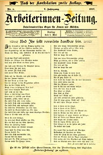 Arbeiterinnen-Zeitung (1892-1924); Bild: Ariadne/ÖNB