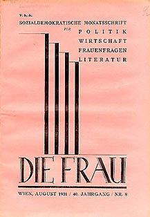 Die Frau (1924-1934), Nachfolgerin der Arbeiterinnen-Zeitung; Bild: Ariadne/ÖNB