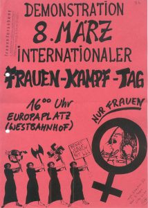 Flugblatt der autonomen Frauenbewegung zum Frauentag 1983; Quelle: Stichwort