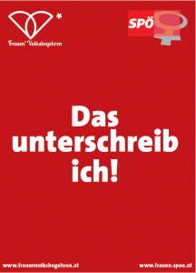 Frauen*Volksbegehren 2018: SPÖ-Frauen - Das unterschreib' ich!